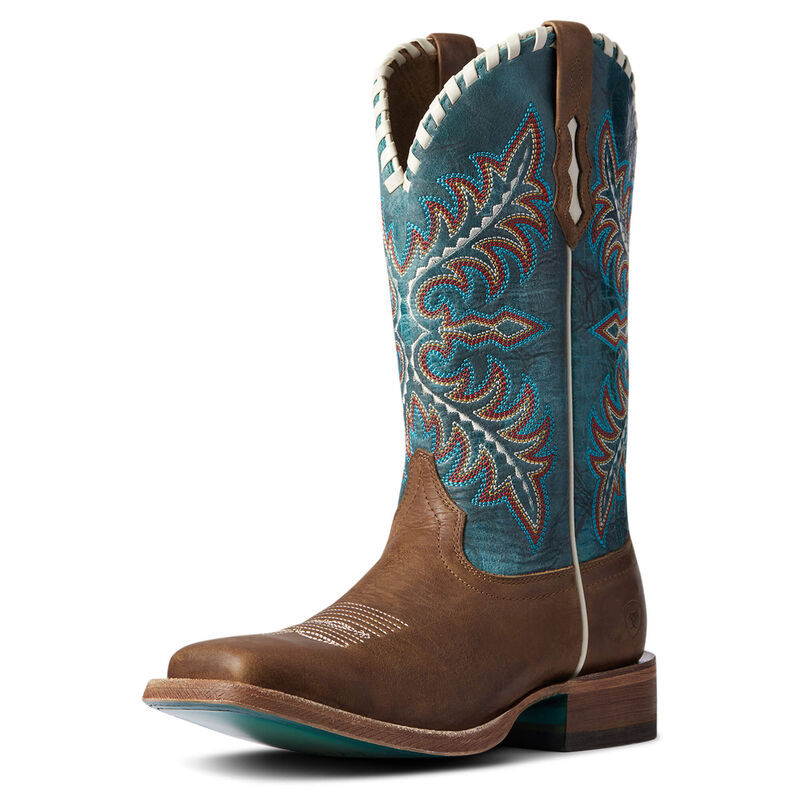 Botas Vaqueras Ariat Eldora Marrones/Turquesa Mujer - Chile 180-ZVFMAD